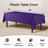 Picture of Exquisite 12-Pack Premium Plastic Tablecloth 54in. x 108in. Rectangle Table Cover - Purple