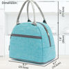 Picture of FlowFly Lunch Bag Tote Bag Lunch Organizer Lunch Holder Insulated Lunch Cooler Bag for Women/Men,Sea Blue