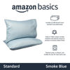 Picture of Amazon Basics 400 Thread Count Cotton Pillow Case, Standard, Set of 2, 30" L x 20" W, Smoke Blue