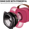 Picture of YOHIA Mini Karaoke Machine for Kids, Portable Bluetooth Speaker with 2 Wireless Microphone for Adults with Led Lights, Karaoke Gifts for Girls and Boys Birthday Home Party(Rose Red)