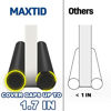 Picture of MAXTID Twin Door Draft Blocker Seal Large Door Gap Noise Under Door Draft Stopper for Bottom Door Sweep Sounfproofing Adjustable 38" Black