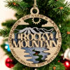 Picture of Rocky Mountain National Park 3" Wood Ornament - Handcrafted 2-Layer Christmas Decor with Glacial Valleys Scene