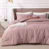 Picture of Bedsure Twin/Twin XL Comforter Set Dorm Bedding - Dusty Rose Twin Extra Long Comforter, Soft Bedding for College, Cationic Dyed Bedding Set, 1 Comforter (68"x88") and 1 Pillow Sham (20"x26"+2")