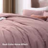 Picture of Bedsure Twin/Twin XL Comforter Set Dorm Bedding - Dusty Rose Twin Extra Long Comforter, Soft Bedding for College, Cationic Dyed Bedding Set, 1 Comforter (68"x88") and 1 Pillow Sham (20"x26"+2")