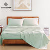 Picture of LANE LINEN 100% Organic Cotton Twin Bed Sheet Set, 3 Pc Twin Size Bed Sheets, Soft & Breathable Twin Sheet Set Boys, Hotel Style Bedding Sheets & Pillowcases, 15" Deep Twin Fitted Sheet - Cool Blue