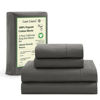 Picture of LANE LINEN 100% Organic Cotton California King Sheets Set, 4-Piece Pure Organic Cotton Long Staple Percale Weave Soft Best Bedding Sheets for Bed, Breathable, Fits Mattress Upto 15" Deep - Charcoal