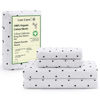 Picture of LANE LINEN 100% Organic Cotton California King Sheets Set, 4-Piece Pure Organic Cotton Long Staple Percale Weave Ultra Soft Best Bedding Sheets for Bed, Fits Mattress Upto 15" Deep - Black Polka Dot