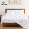 Picture of LANE LINEN 100% Organic Cotton California King Sheets Set, 4-Piece Pure Organic Cotton Long Staple Percale Weave Ultra Soft Best Bedding Sheets for Bed, Fits Mattress Upto 15" Deep - Black Polka Dot