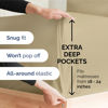 Picture of Extra Deep King Sheet Set - 6 Piece Breathable and Cooling Sheets - Hotel Luxury Bed Sheets Set - Easy & Secure Fit - Soft, Wrinkle Free and Comfy Sheets Set - Beige Sheet Set with Extra Deep Pockets