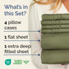 Picture of Extra Deep Queen Sheet Set - 6 Piece Breathable & Cooling Sheets - Hotel Luxury Bed Sheets Set - Easy & Secure Fit - Soft, Wrinkle Free & Comfy Sheets Set - Sage Green Sheet Set w/Extra Deep Pockets