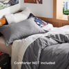 Picture of Bedsure Duvet Cover Twin/Twin XL Size - Soft Double Brushed Bedding Set for Kids & Adults, Zipper Closure, 2 Pieces, Includes 1 Duvet Cover (68"x90") & 1 Pillow Sham, NO Comforter, Grey