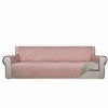 Picture of PureFit Reversible Quilted Sofa Cover, Water Resistant Slipcover Furniture Protector, Washable Couch Cover with Non Slip and Elastic Straps for Kids, Dogs, Pets (XX Large, Pink/Beige)