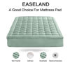 Picture of EASELAND Full Size Mattress Pad Pillow Top Mattress Cover Quilted Fitted Mattress Protector 8-21" Deep Pocket Cooling Mattress Topper (54x75 Inches, Pale Aqua)