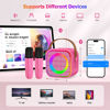 Picture of YLYYCC Mini Karaoke Machine with 2 Wireless Microphones for Kids Adults, Portable Bluetooth Singing Speaker Birthday Fun Gift for Girls Boys Ages 4,5,6,7,8,9,10+ Year Old, Toys for Party (Hotpink)