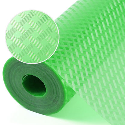 Picture of StaHom Fridge Liner Shelf Liners for Kitchen Cabinet Refrigerator Liners Waterproof & Oil-Proof Kitchen Cupboard Liner Non Adhesive Drawer Mats EVA Material for Shelves -Green 11.8 x 118 Inches