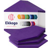 Picture of Ekkogo Acoustic Panels 12-Pack Soundproof Wall Panels 12''X10''X0.4'' Sound Panels High Density Sound Dampening Panels - [Midnight Purple Hexagon]