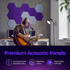 Picture of Ekkogo Acoustic Panels 12-Pack Soundproof Wall Panels 12''X10''X0.4'' Sound Panels High Density Sound Dampening Panels - [Midnight Purple Hexagon]