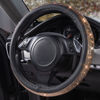 Picture of CAR PASS Bling Champagne Diamond Steering Wheel Cover, Black Leather Universal Fit 14.5-15inch Glitter Rhinestones for Women Sparkle Crystal Girly Shining for SUV,Vans,Sedan,Car,Truck, Black Champagne