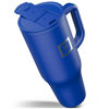 Picture of IRON °FLASK Co-Pilot Insulated Mug w/Straw & Flip Cap Lids - Cup Holder Bottle for Hot, Cold Drink - Leak-Proof - Water, Coffee Portable Travel Mug - Cobalt Blue, 40 Oz
