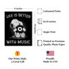 Picture of Life Is Better With Music - Snoopy Quotes Music Wall Art Print, Typographic Decor For Room, Studio, Home, Office & Aesthetic Room Decor - 8 x 10” Unframed Wall Art Print