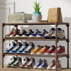 Picture of Kitsure Shoe Rack - Premium Non-Woven Shoe Rack Shelf, Shoe Organizer for Closet, Entryway, Garage & Corridor, Sturdy & Durable Long Stackable Shoe Shelves, Medium, Brown
