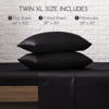 Picture of MR&HM Satin Bed Sheets, Twin XL Size Sheets Set, 3 Pcs Silky Bedding Set with 15 Inches Deep Pocket for Mattress(Twin XL, Black)