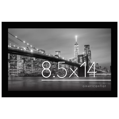 Picture of Americanflat 8.5x14 Picture Frame with Shatter-Resistant Glass - Gallery Style Frame with Engineered Wood - Signature Collection - Photo Frame for Wall Display - Black