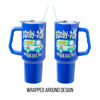 Picture of Silver Buffalo Scooby Doo Where Are You The Mystery Machine Stainless Steel Tumbler with Handle and Straw, Fits in Standard Cup Holder, 40 Ounces