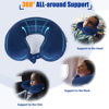 Picture of SAIREIDER Neck Pillows for Travel-Head Neck Support Travel Pillow for Traveling, Car, Home, Office Adjustable with Storage Bag (Navy Blue)