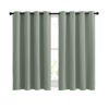 Picture of NICETOWN Blackout Sage Green Curtains for Cafe 45 inch Length - Grommet Room Darkening Sound Reducing Solid Curtains and Drapes for Small Windows, W52 x L45, 2 Panels