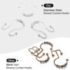 Picture of Goowin Shower Curtain Hooks, 12 Pcs Shower Curtain Rings, Stainless Steel Shower Curtain Hooks Rings Rust Proof, Smooth Sliding Anti-Drop Double Shower Hooks for Shower Curtain, Rods (White)