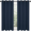 Picture of Deconovo Navy Blue Blackout Curtains, Bedroom Curtains 63 Inch Length, Thermal Curtain Panels for Nursery (Navy Blue, 52x63 Inch, Set of 2)