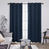 Picture of Deconovo Navy Blue Blackout Curtains, Bedroom Curtains 63 Inch Length, Thermal Curtain Panels for Nursery (Navy Blue, 52x63 Inch, Set of 2)