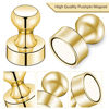 Picture of 20 PCS Refrigerator Magnets, Gold Metal Push Pin Magnets, Ideal for Whiteboard Magnets, Fridge Magnets, Office Magnets, Classroom Magnets, Map Magnets