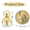 Picture of 20 PCS Refrigerator Magnets, Gold Metal Push Pin Magnets, Ideal for Whiteboard Magnets, Fridge Magnets, Office Magnets, Classroom Magnets, Map Magnets