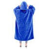 Picture of Waitu Wearable Blanket Sweatshirt Gifts for Women and Men, Warm and Cozy Giant Blanket Hoodie, Thick Flannel Blanket with Sleeves and Giant Pocket - Blue