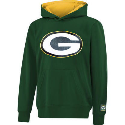 Picture of Ultra Game NFL Boys Extra Soft Fleece Pullover Hoodie Sweatshirt, Green Bay Packers, Team Color, 8