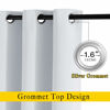 Picture of NICETOWN Room Darkening Curtains for Living Room - Easy Care Solid Thermal Insulated Grommet Darkening Curtains/Panels/Drapes for Bedroom (2 Panels, 52 by 72, Greyish White)