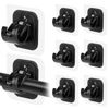 Picture of 8PCS No Drill Curtain Rod Brackets No Drilling Self Adhesive Curtain Rod Holder Hooks Nail Free Curtain Rod Hooks Curtain Hangers for Bathroom Kitchen Home Bathroom and Hotel (Black)