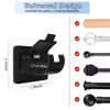 Picture of 8PCS No Drill Curtain Rod Brackets No Drilling Self Adhesive Curtain Rod Holder Hooks Nail Free Curtain Rod Hooks Curtain Hangers for Bathroom Kitchen Home Bathroom and Hotel (Black)