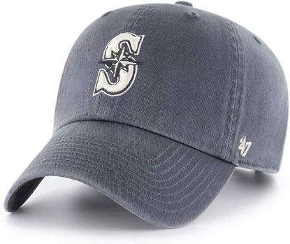 Picture of '47 MLB Vintage Navy Clean Up Adjustable Hat Cap, Adult One Size (Seattle Mariners Vintage Navy)