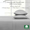 Picture of California Design Den 6-Pc King Size Sheet Set with 4 Pillowcases - Soft 400 Thread Count 100% Cotton Sheets, Cooling Sateen Weave, Luxury Deep Pocket Bedsheets Set - Light Grey