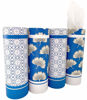 Picture of Car Tissues Holder with Facial Tissues - 4 PK - Travel Tissue Tubes Box Container Perfect Fit for Car Cup Holder Car Tissues Cylinder (Blue)