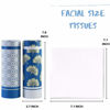 Picture of Car Tissues Holder with Facial Tissues - 4 PK - Travel Tissue Tubes Box Container Perfect Fit for Car Cup Holder Car Tissues Cylinder (Blue)