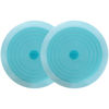 Picture of V-TOP Tub Stopper 2 Pack, 6 inches Large Silicone Drain Plug Hair Stopper Flat Suction Cover for Kitchen Bathroom and Laundry (Blue Transparent)