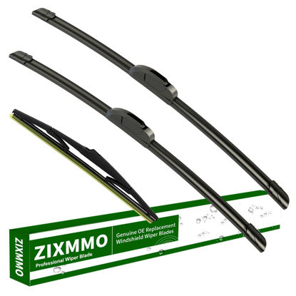 Picture of ZIXMMO 24"+22" windshield wiper blades with 12" Rear Wiper Blades Set Replacement for 2008-2021 Lexus LX570,2013-2021 Toyota Land Cruiser -Original Factory Quality，Easy DIY Install (Set of 3)
