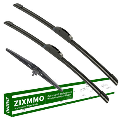 Picture of ZIXMMO 22"+21" windshield wiper blades with 14" Rear Wiper Blades Set Replacement for Honda Pilot 2009 2010 2011 2012 2013 2014 2015 -Original Factory Quality，Easy DIY Install (Set of 3)
