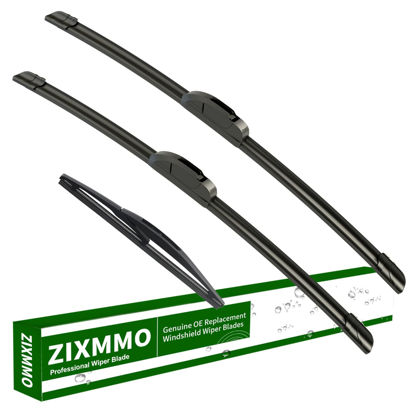 Picture of ZIXMMO 26"+16" windshield wiper blades with 10" Rear Wiper Blades Set Replacement for Nissan Leaf 2011-2017 -Original Factory Quality，Easy DIY Install (Set of 3)