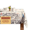 Picture of Maison d' Hermine 100% Cotton Table Cover - 70"x120" Rectangle Decorative Tablecloth - Washable Tablecloths for Dining, Home, Farmhouse & Party - for Thanksgiving & Christmas - Amazonia Collection