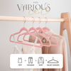 Picture of HOUSE DAY Premium Velvet Hangers, Non-Slip Thin Flocked Felt Hangers, Sturdy Clothes Hangers Heavy Duty Coat Hangers & Suit Hangers, Durable Suit Hangers for Closet Space Saving (20 Pack, Lt Pink)